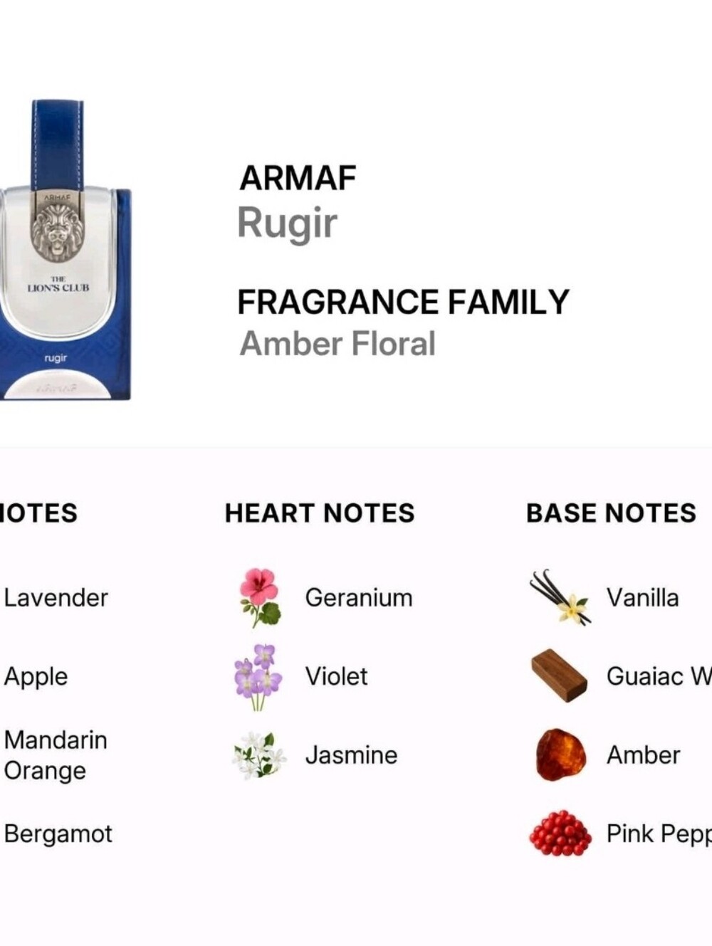 Men Armaf Lions Club Rugir Blue 100ml - Picture 3 of 4